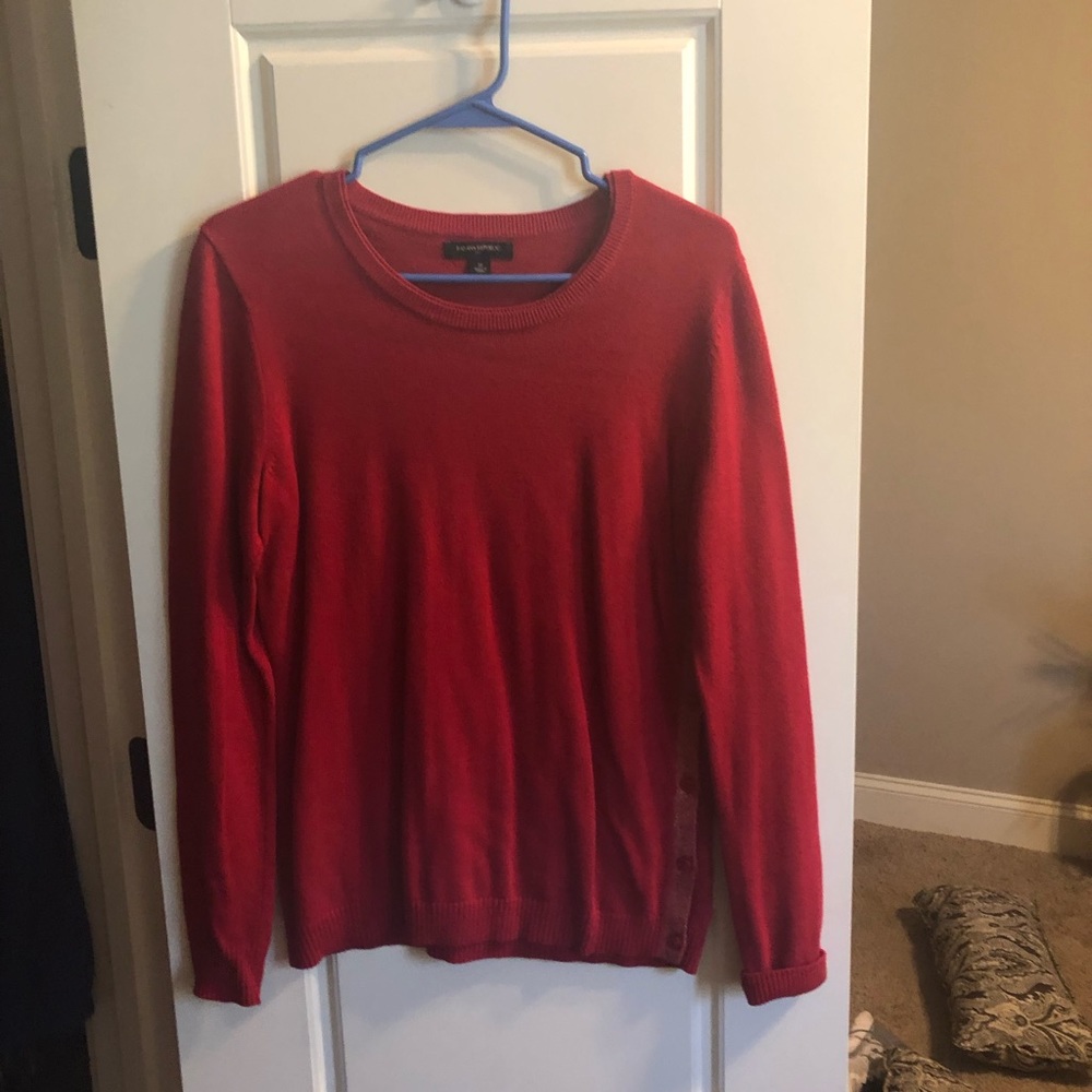 Bright red blouse